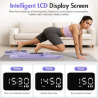 Pilates Reformer Board AB Portable Split Resistance Gym Equipment with Resistance Bands LCD Display Full Body Workout Machine